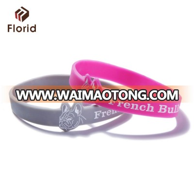 Promotional watch shape silicone rubber wristband with your design logo message