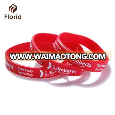 Wholesale red customizable Christmas silicone wristband