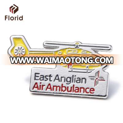 Good quality metal wholesale cheap airplane enamel lapel pin custom airplane logo