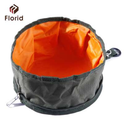 Polyester custom branding foldable cheap dog bowls